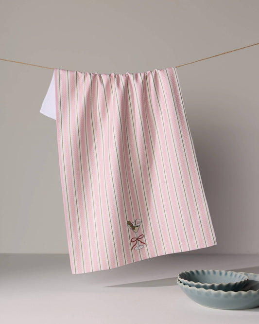 Martini Stripe Tea Towel - Mahjong