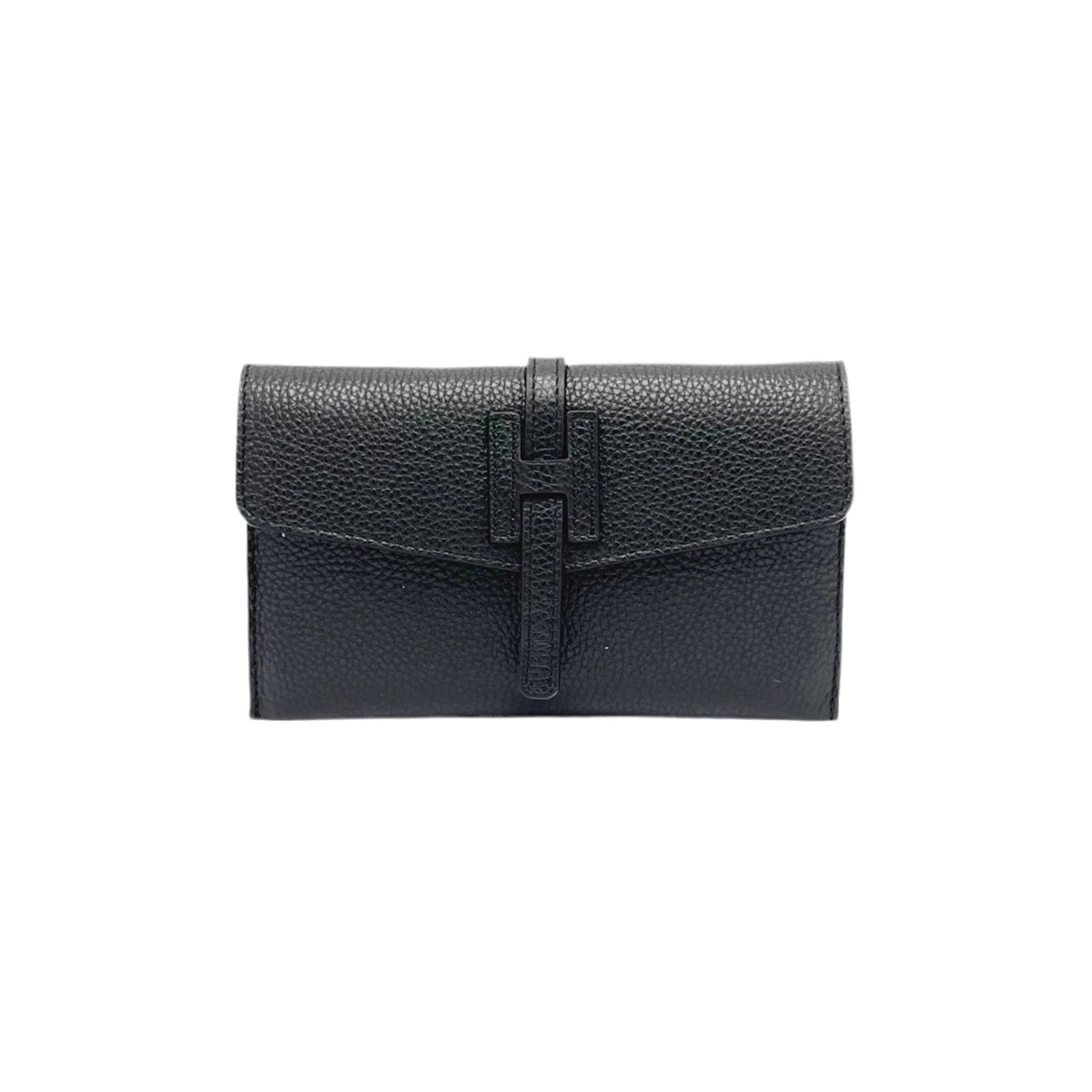 Genuine Leather Mini Clutch Bag - Made in Italy - Black