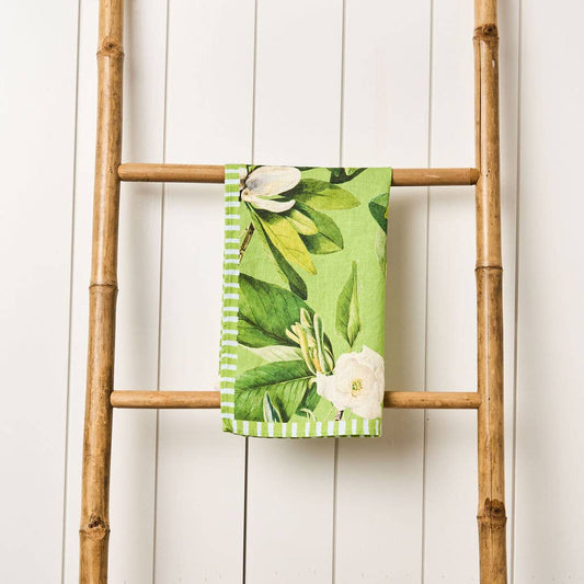 Linen Tea Towel - Magnolia Green