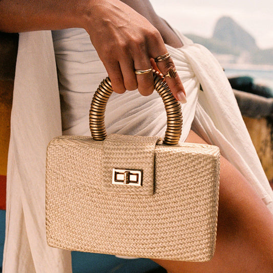 Cream + Gold Clutch - Soli + Sun