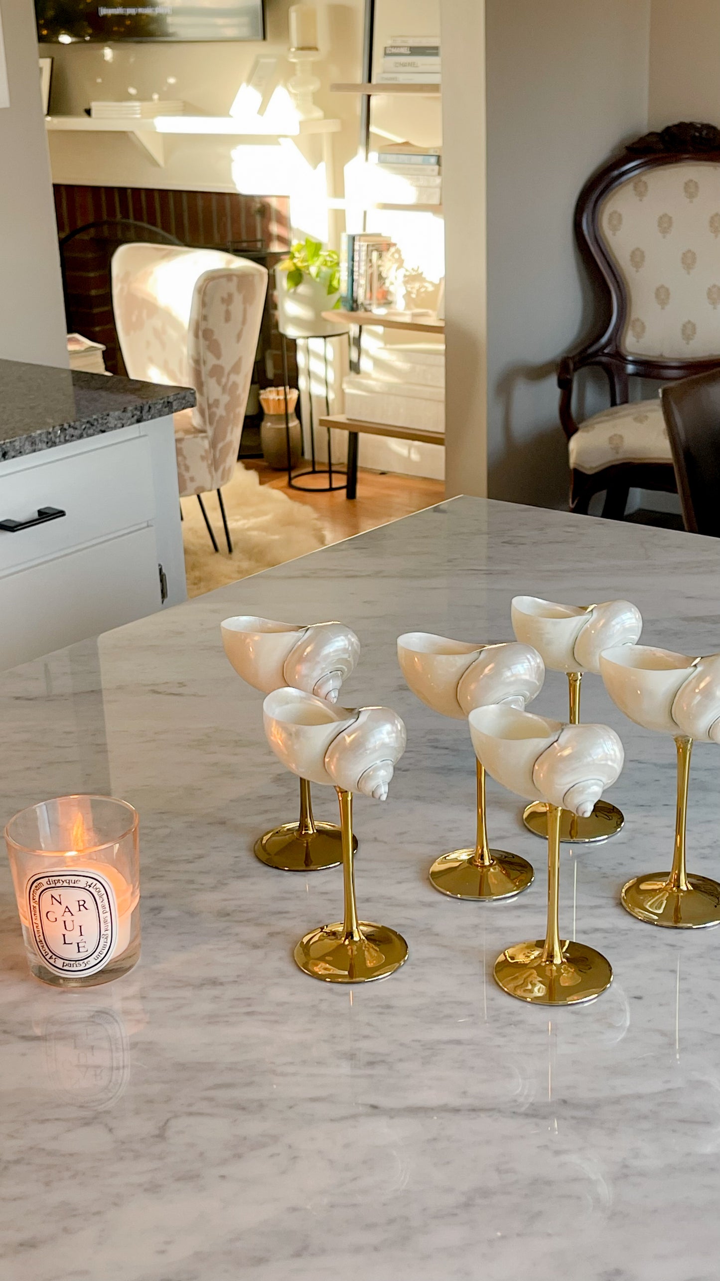 PRE-ORDER AVAILABLE: Conch Shell Cocktail Glasses - Set of 2