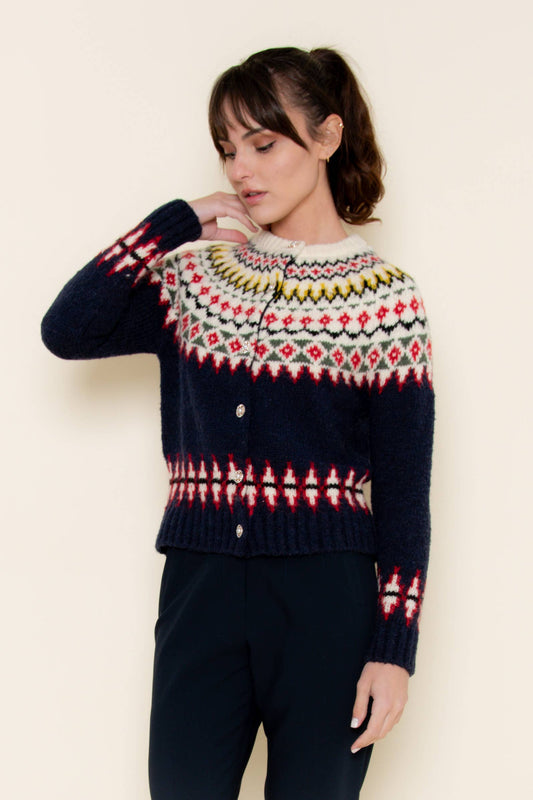 Fair Isle Button Down Sweater