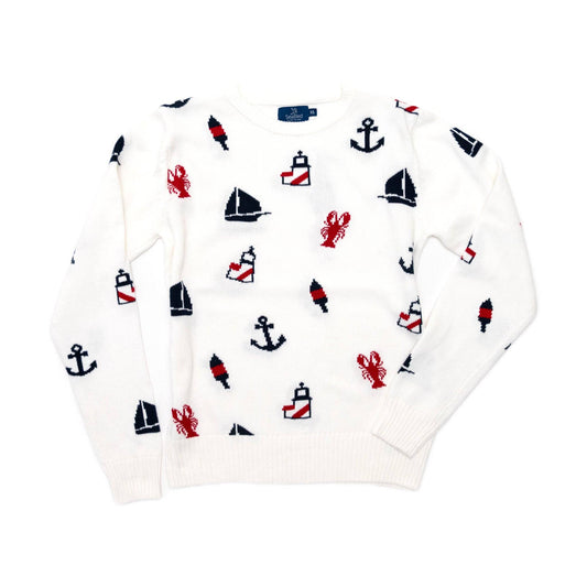 Nubble Sweater - New England Nautical Ivory Sweater - Seabird