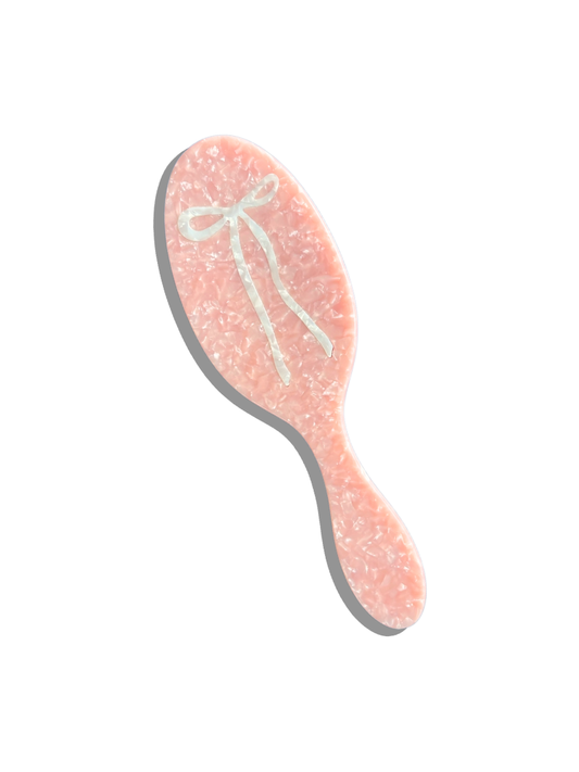 Hand-painted Bow Hair Brush - Solar Eclipse