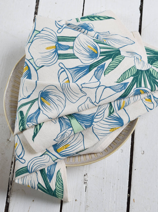 Calla Lily Towel - Organic Cotton - Oversized 30 x 30