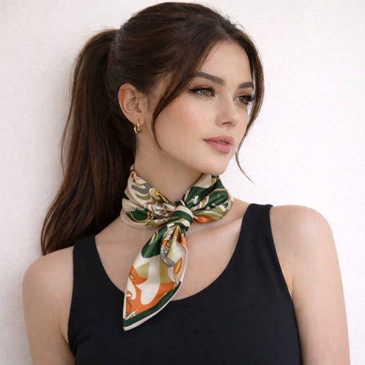 Green Tassel Loop Scarf