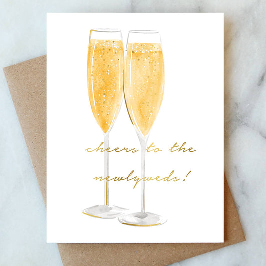 Newlyweds Cheers Greeting Card - Abigail Jayne Design