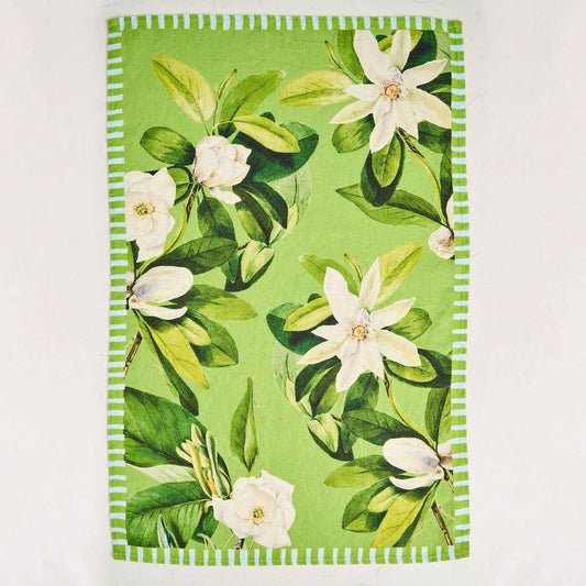 Linen Tea Towel - Magnolia Green