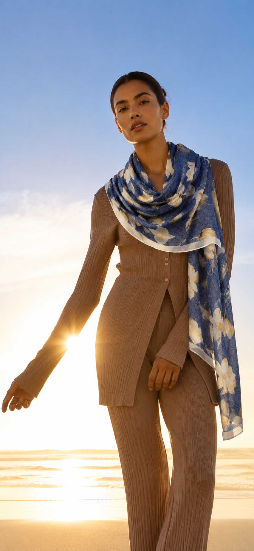 Blue Scarf – Tulip Collection