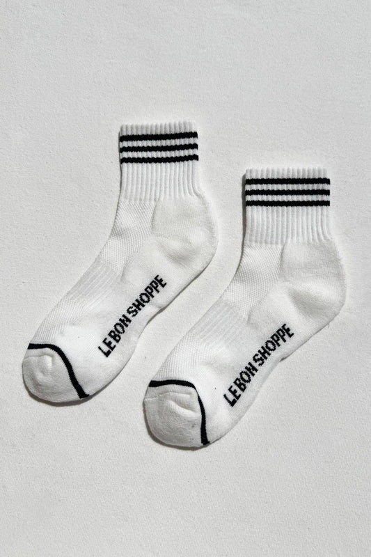 Girlfriend Socks - White with Black