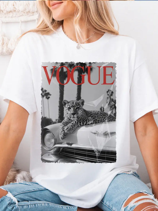 Vogue Leopard Tee - Devil Wears Prada