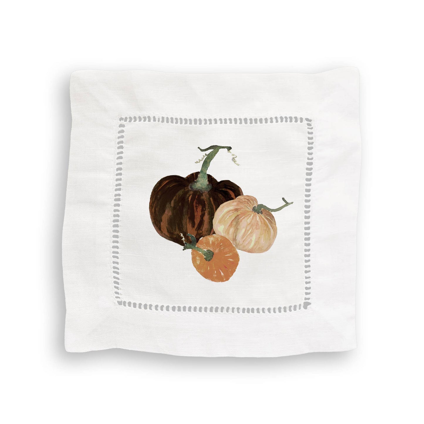 The Perfect Pumpkins Mixed Linen Cocktail Napkin Set