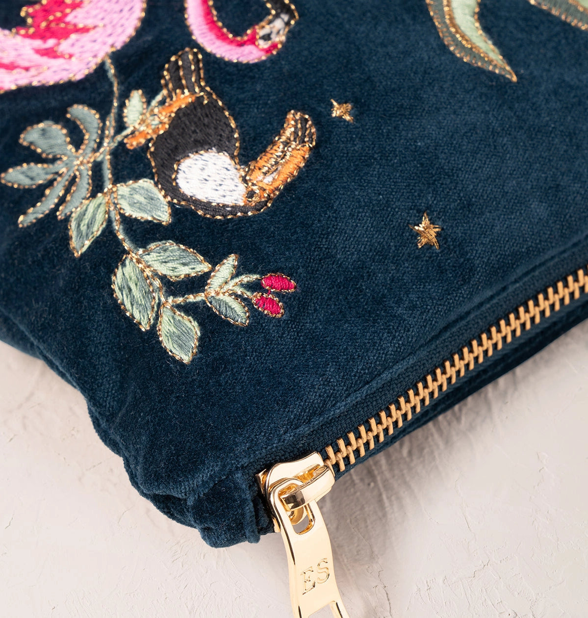 Wild Zebra Palm Navy Everyday Pouch - Elizabeth Scarlett
