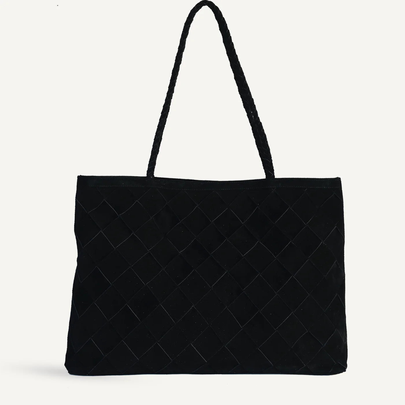 Gabrielle Bag - Grande Weave Black Suede - Bembien