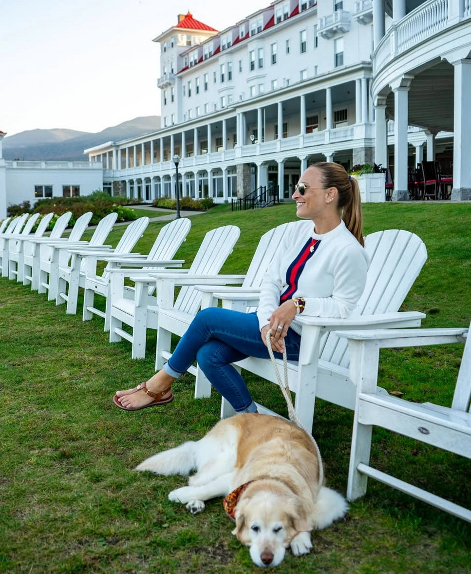 Minot Sweater Navy Red Striped Sweater - Seabird Clothing