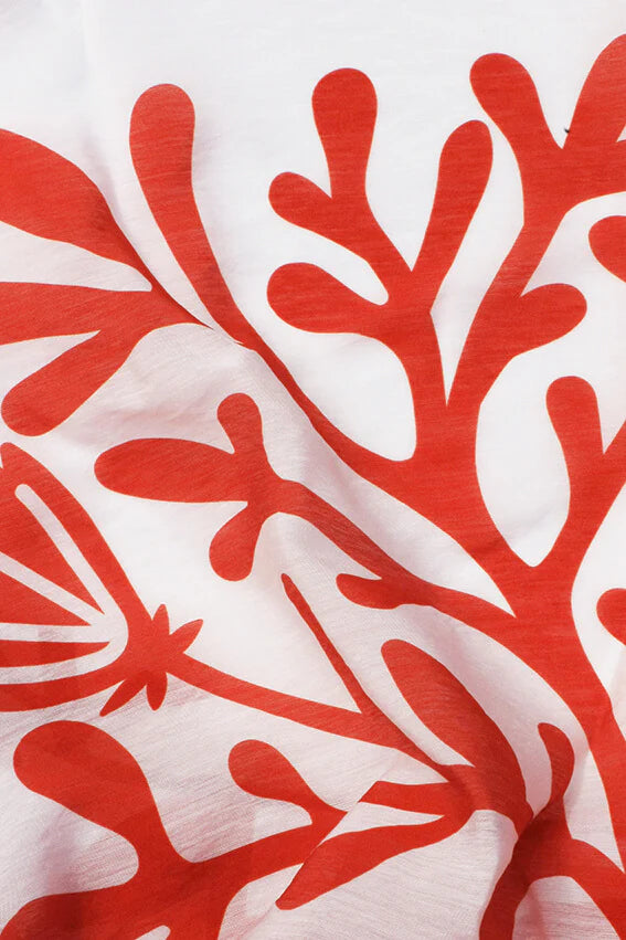 Beach Sarong Wrap - Red Coral