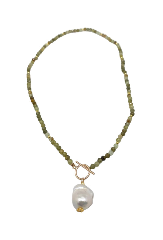 Carol Necklace - Moss Garnet - In2Design