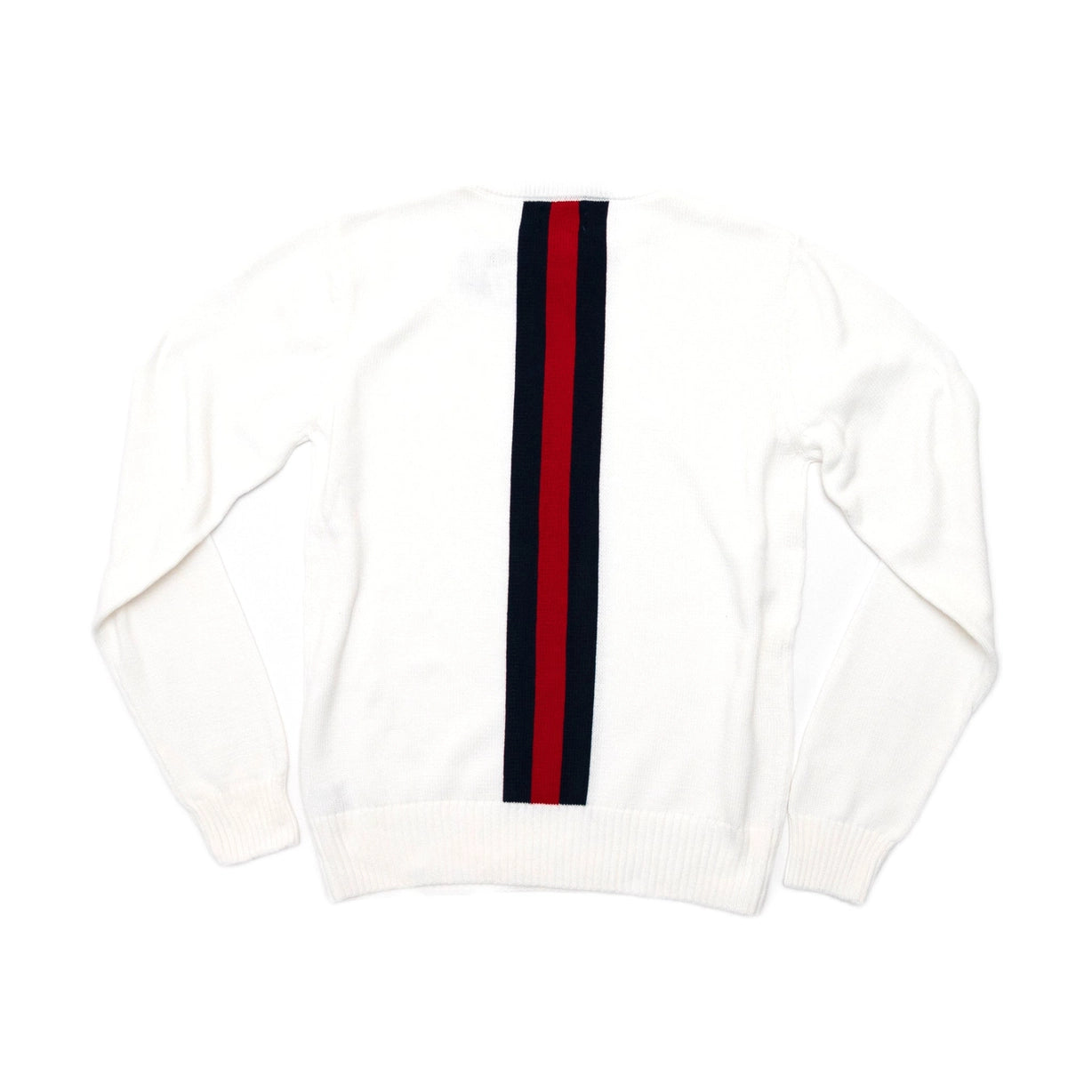 Minot Sweater Navy Red Striped Sweater - Seabird Clothing