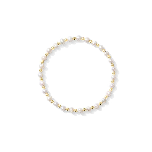Stretchy Elley Pearl Bracelet - GOLD FILL - Kaylie Dawn