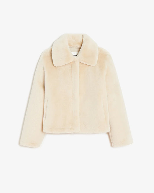 Elis Faux Fur Coat - Latte - Apparis