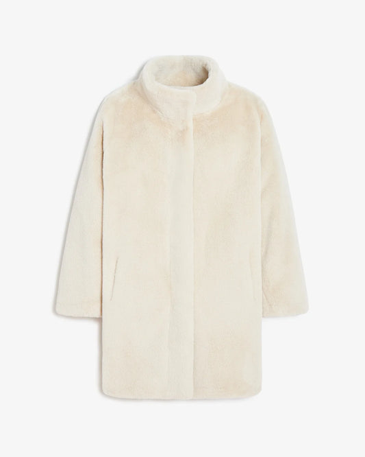 Blair Faux Fur Coat - Latte - Apparis