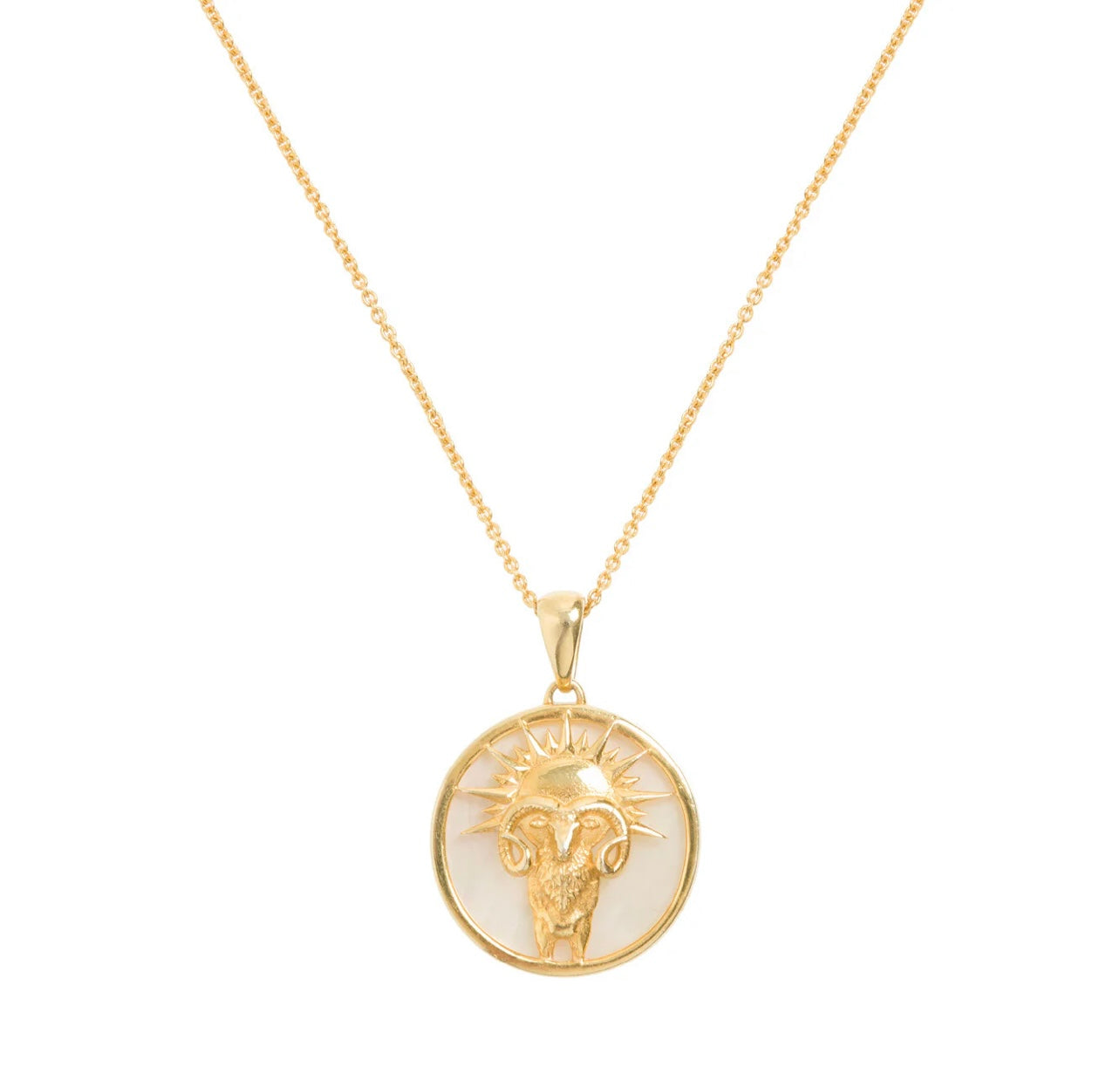 Zodiac Collection Mother of Pearl Pendant (ALL ZODIACS) - Freya Rose London
