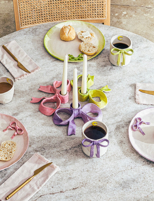 Bowknot Candle Taper Holders - All Colors