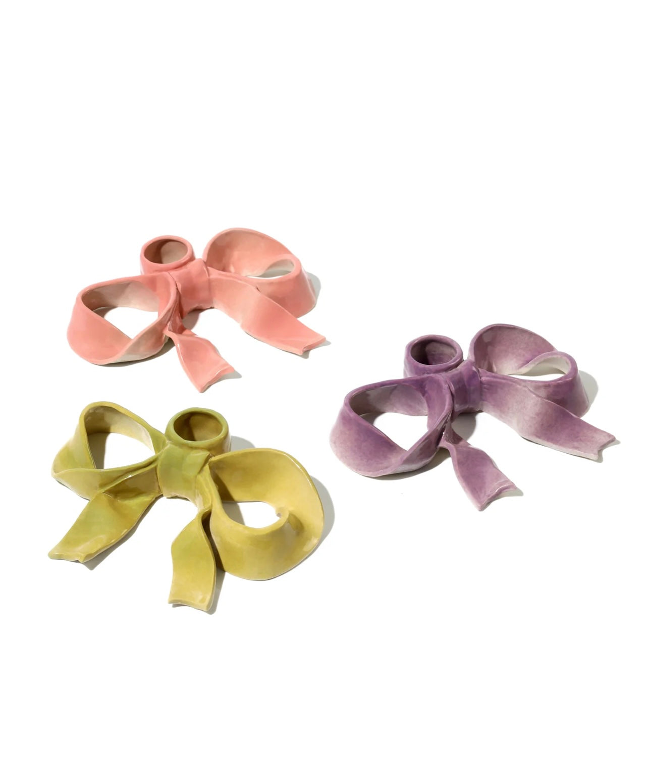 Bowknot Candle Taper Holders - All Colors