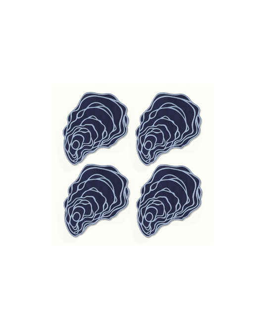 Oyster Linen Cocktail Napkins - Set of 4