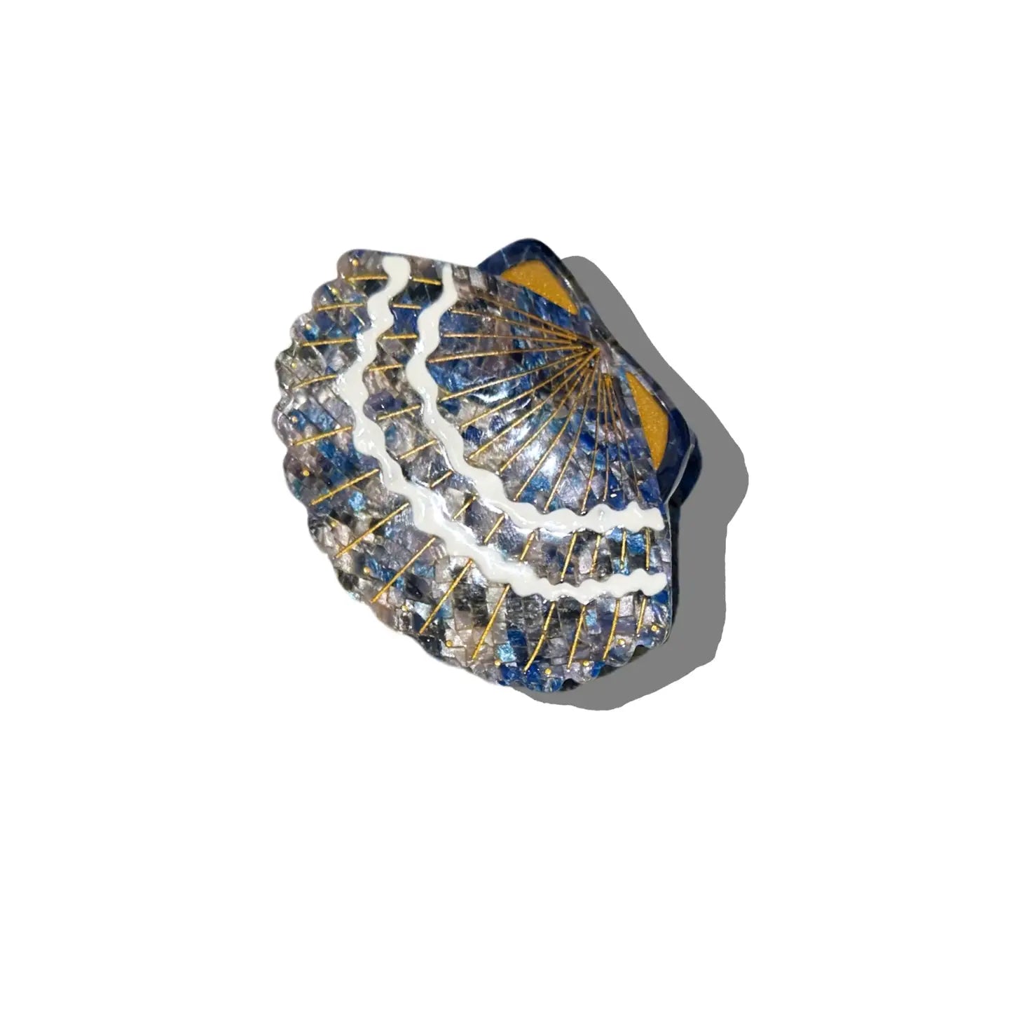 Hand-Painted Seashell Claw Hair Claw