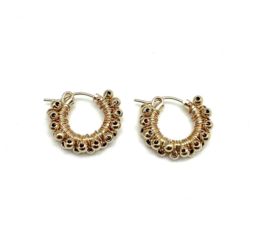 Diddi Beaded Hoop - Gold Beads - In2Design