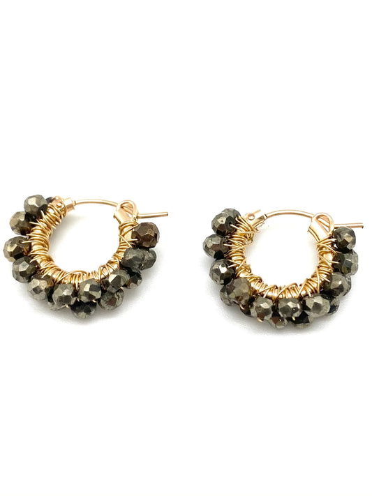 Diddi Beaded Hoop - Pyrite - In2Design