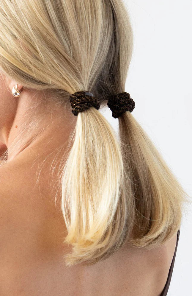 Grab & Go Pony Tube Hair Ties - Neutral Metallic