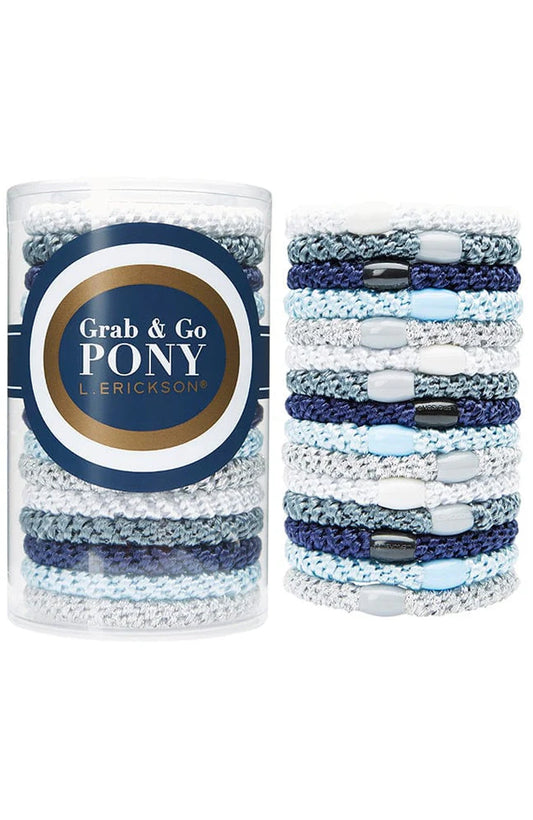 Grab & Go Pony Tube Hair Ties - Atlantic