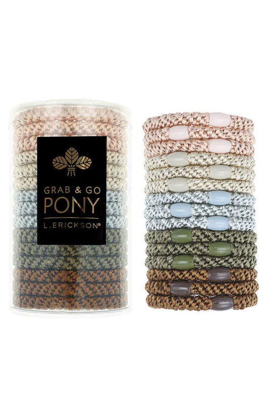 Grab & Go Pony Tube Hair Ties - Toasted