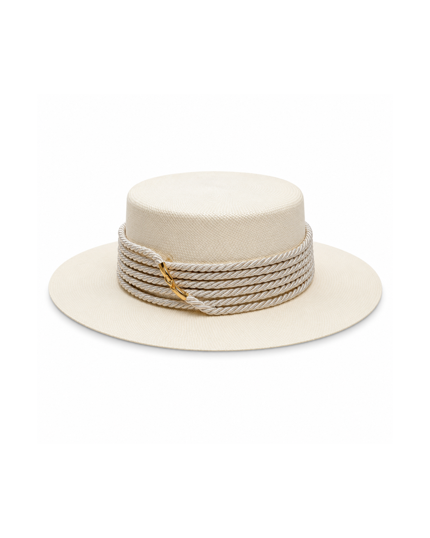 Boater Hat - White Rope