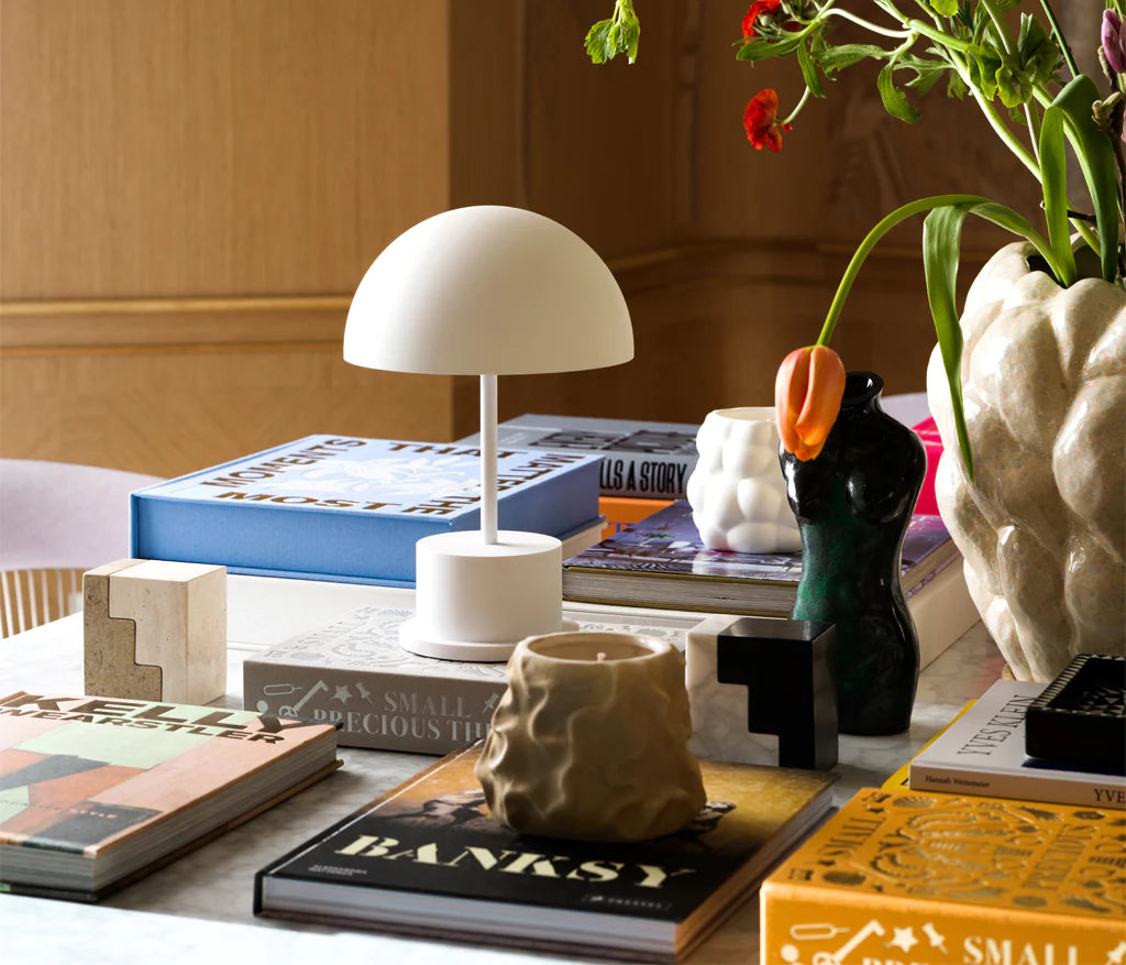 Portable Lamp - Riviera, White - Printworks