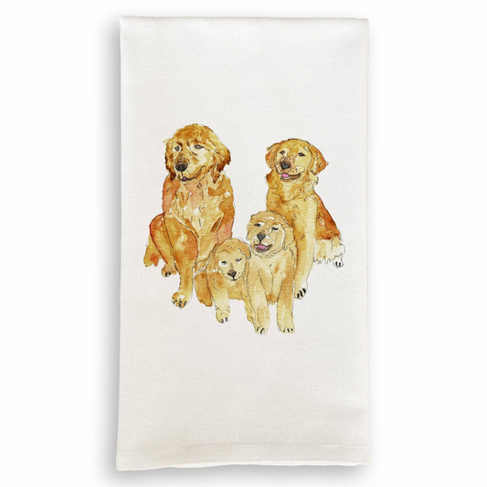 Golden Retriever Tea Towel