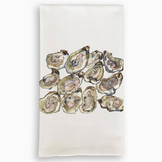 Multiple Oysters Tea Towel - French Graffiti