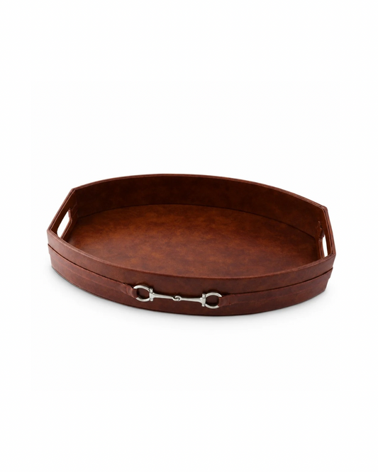 Equestrian Horse Bit Vegan Leather Tray