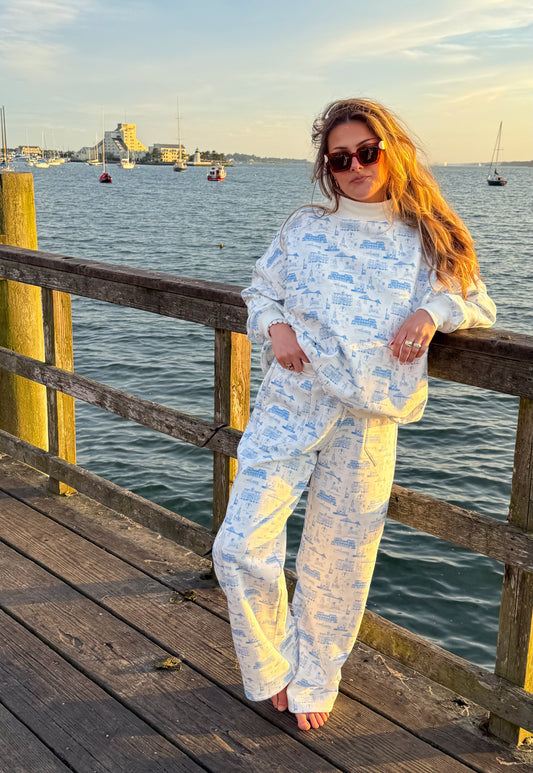 Newport Toile Sweatpants - MarleyArted x Little Chateau