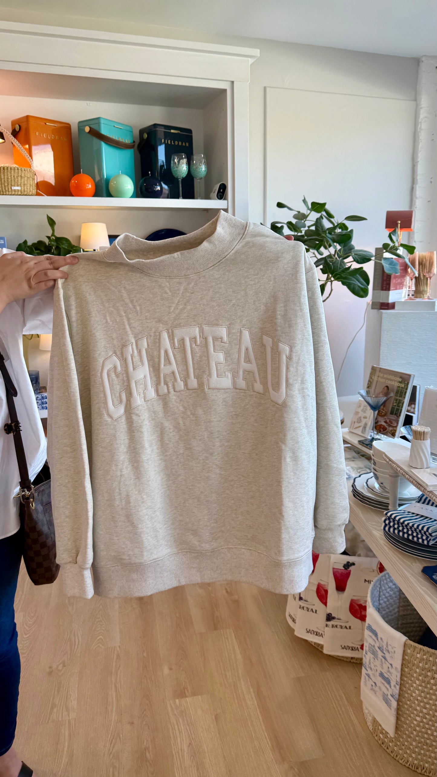 PREORDER: Chateau Mockneck Sweatshirt - Light Grey