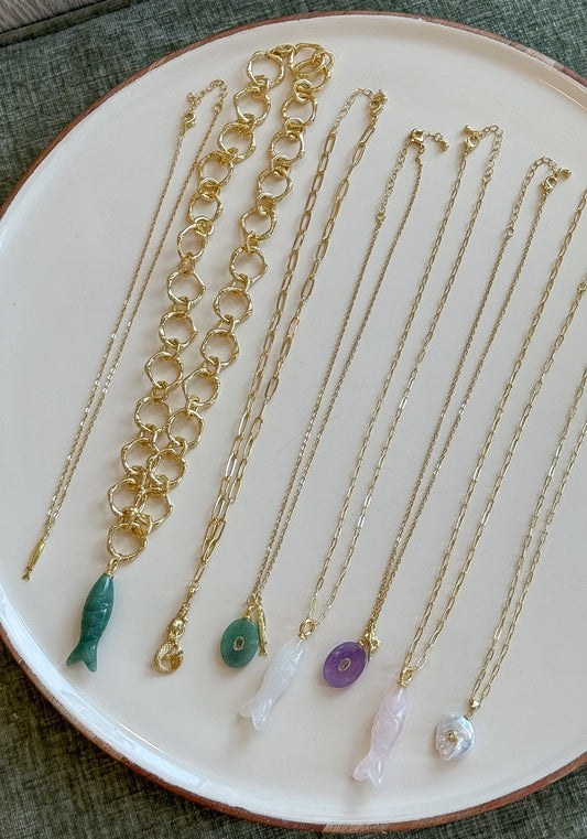 Necklaces + Bracelets by Chrissy - Handmade in RI - 18kt Gold Filled
