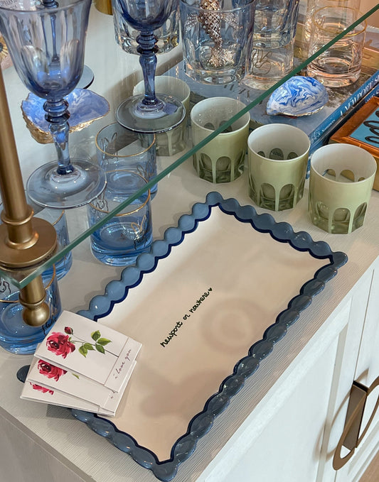 Newport or Nowhere Scalloped Tray - Caitlin Rounds