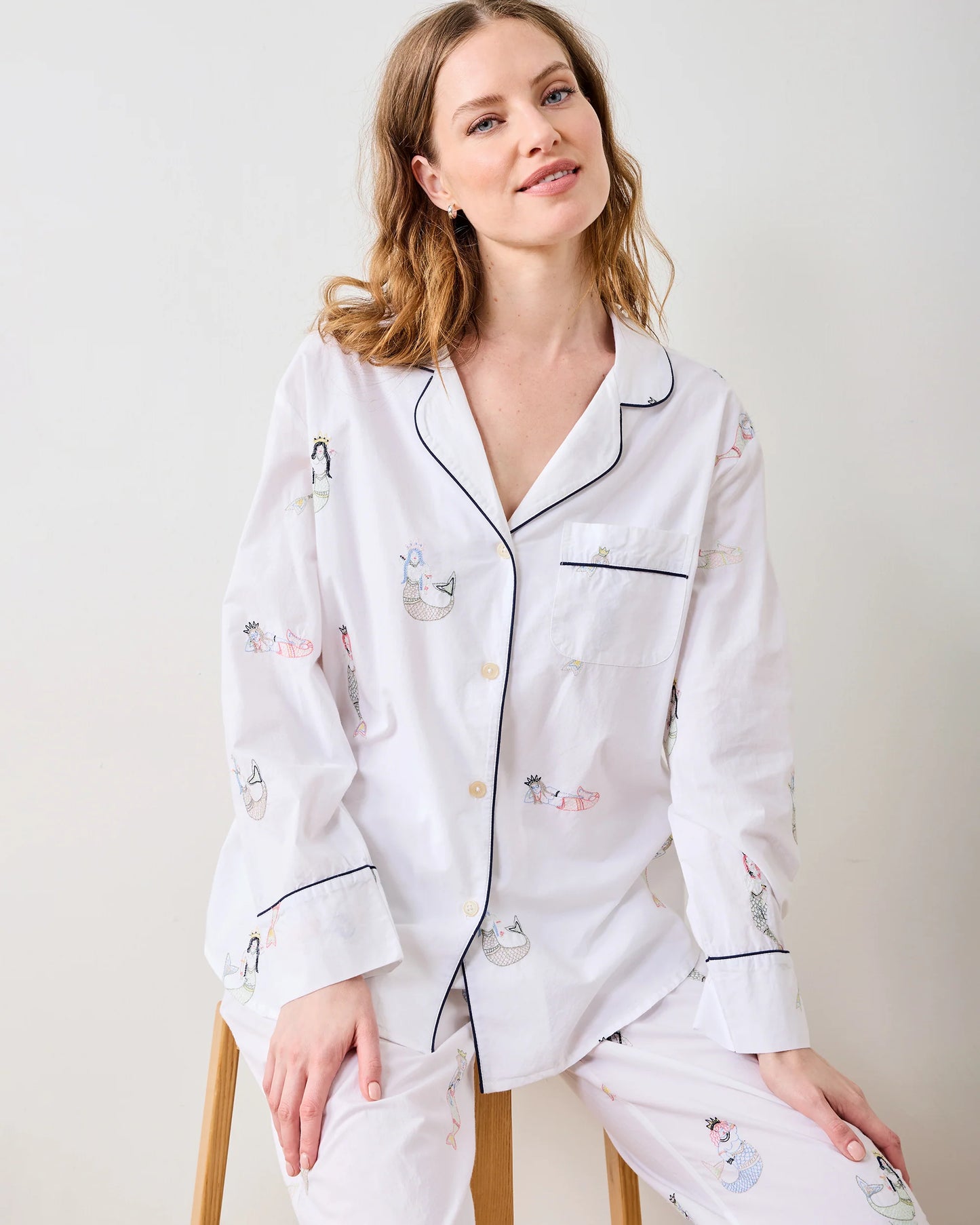 Long PJ Set in Daughters of Triton - Printfresh