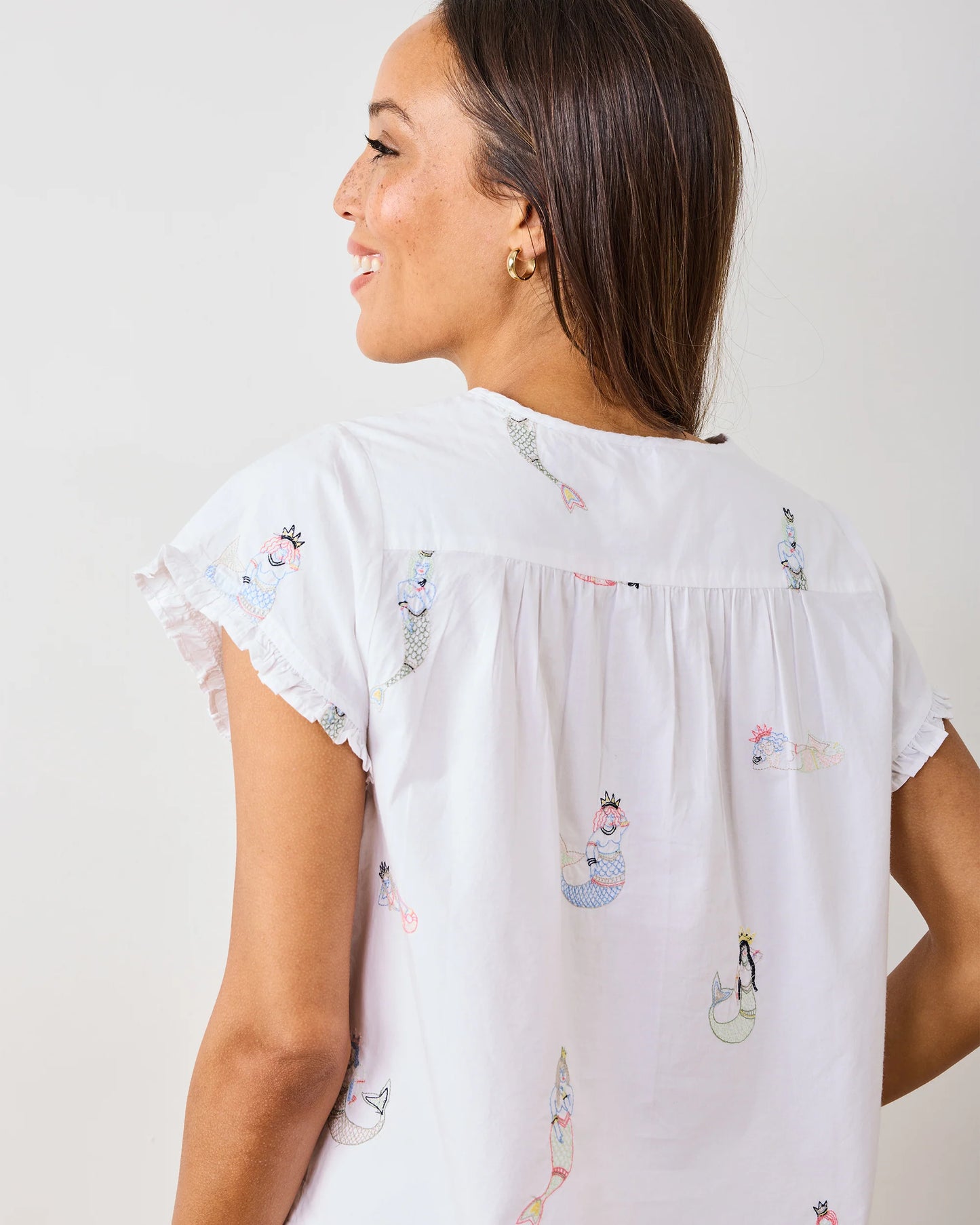 Pintuck Short Set in Daughters Of Triton - Printfresh