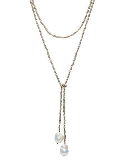 Petra Lariat Necklace - Slate - In2Design