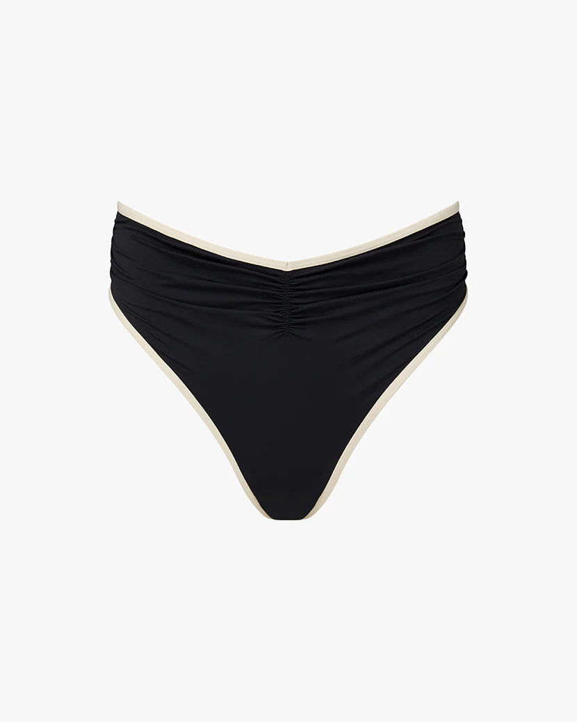 High Rise Ruched Bottom Navy/White - We Wore What