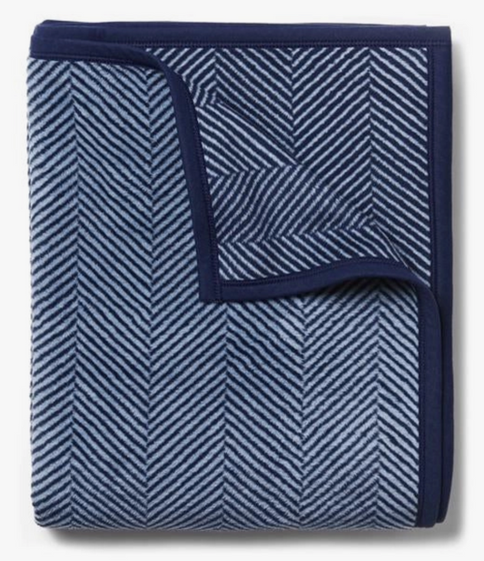 Harborview Herringbone Navy Blanket - Chappywrap