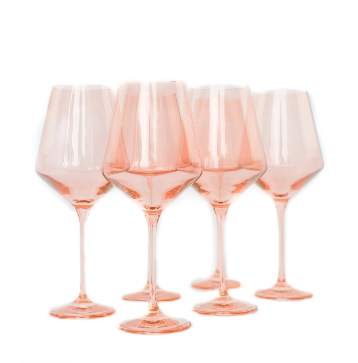 Stemmed Wine Glasses - Blush